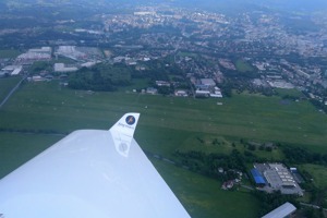 Letiště Liberec ze vzduchu.