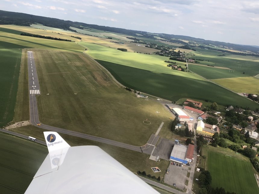 Letiště Moravská Třebová ze vzduchu.
